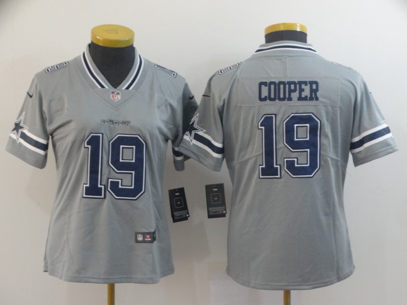Women Dallas Cowboys 19 Cooper Grey Nike Vapor Untouchable Limited NFL Jersey